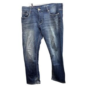 Seven7 Jeans Mens 36x30 Slim Straight Denim Medium Wash Classic‎ Style